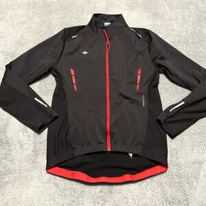 Santic Jacket Mens XXL Red and Black Full Zip Cycling Coat
